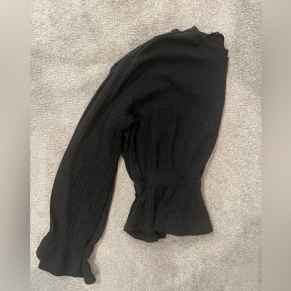 Black long sleeve blouse